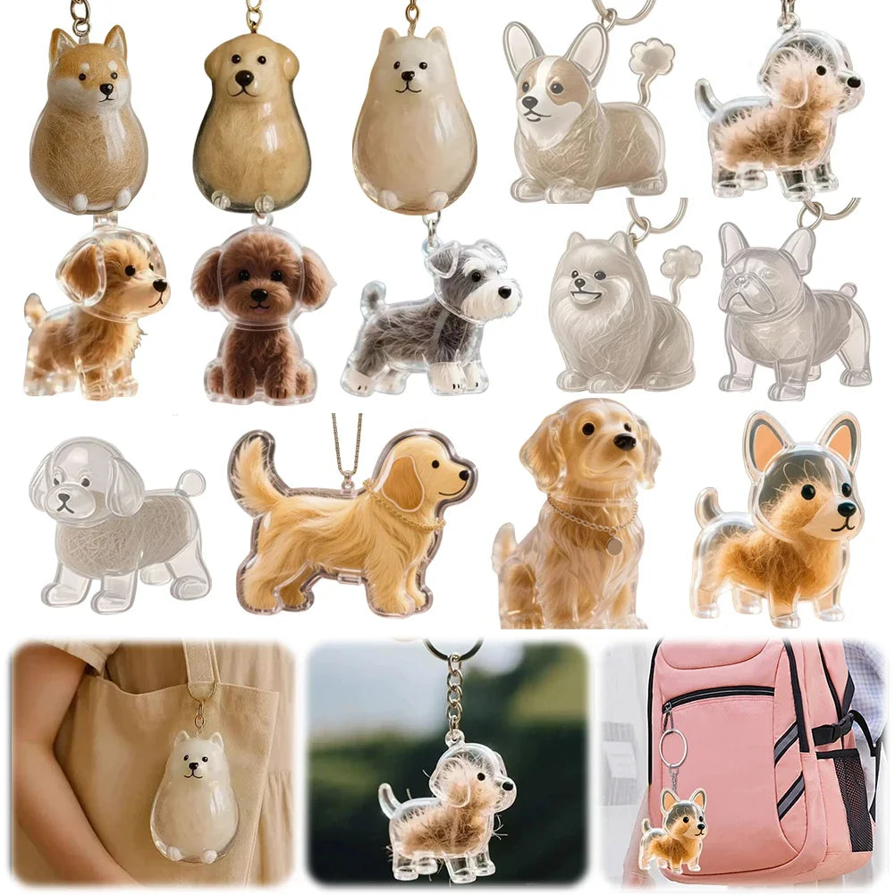 Pet Hair Keepsake Pendant Keychain - We Wuv Pets
