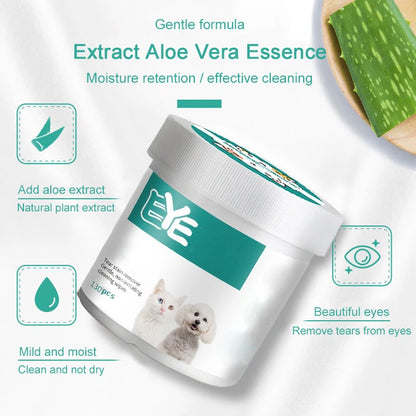 Tear Stain Wet Wipes for Pets