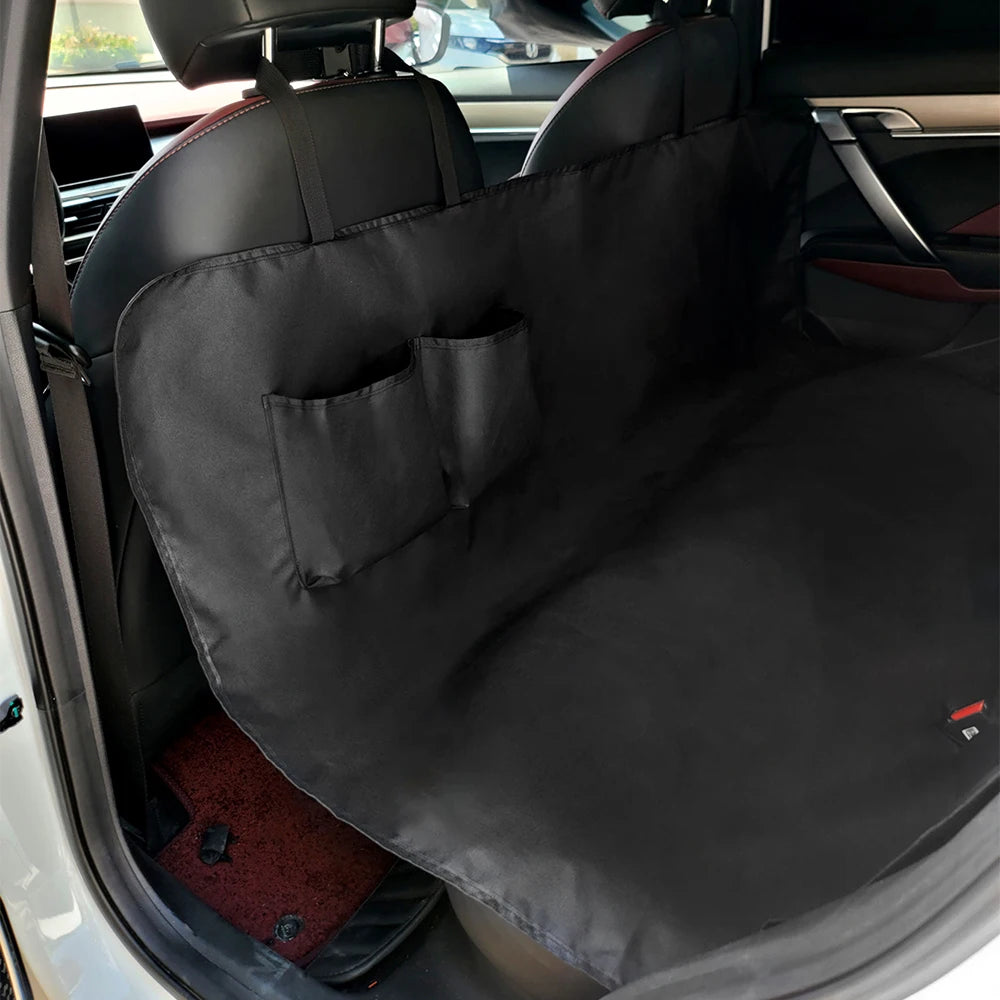 Waterproof Dog Car Seat Cover with Storage Pocket - We Wuv Pets