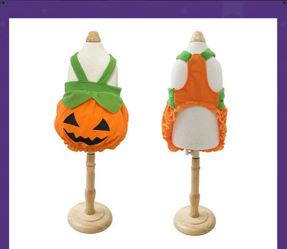 Pumpkin Overall Dress for Small Dogs and Cats