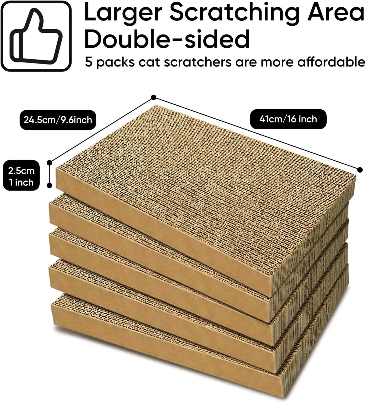 Cardboard Cat Scratcher Pads, 5 Pack - We Wuv Pets