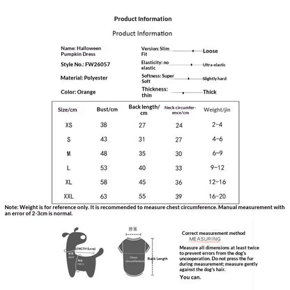 Pumpkin Overall Dress for Small Dogs & Cats - We Wuv Pets
