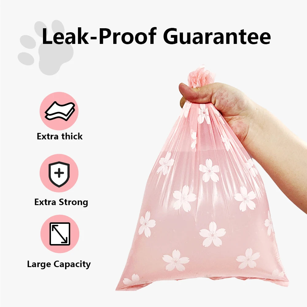 Thick Scented Dog Poop Bags with Dispenser