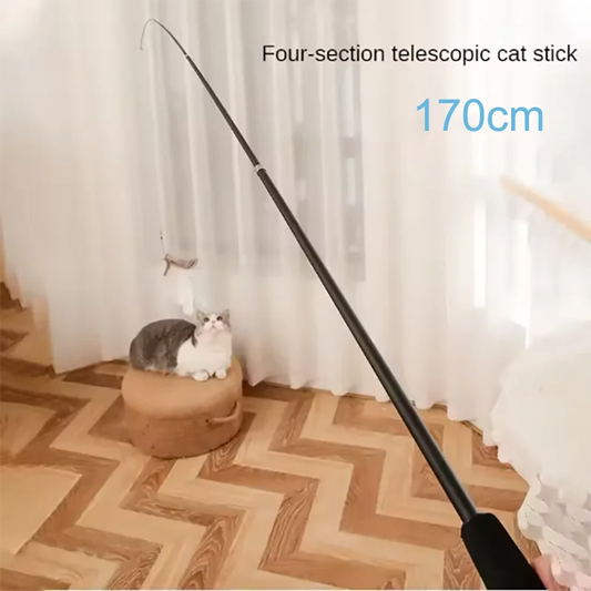 Telescopic Carbon Fibre Cat Wand 1.8m - We Wuv Pets