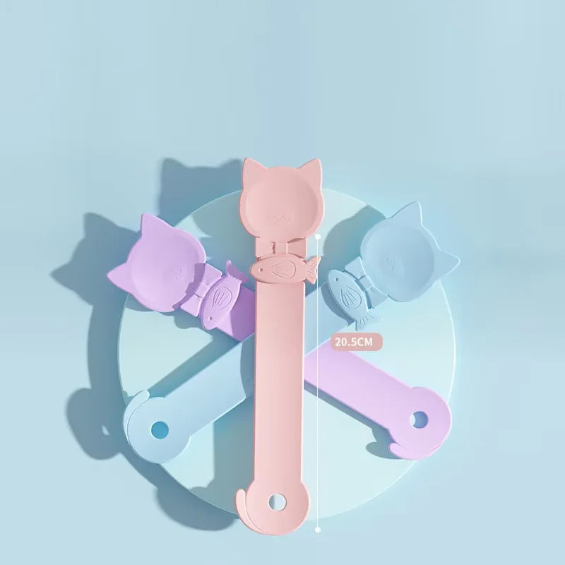 Long Handle Wet Food Feeder Spoon for Cats