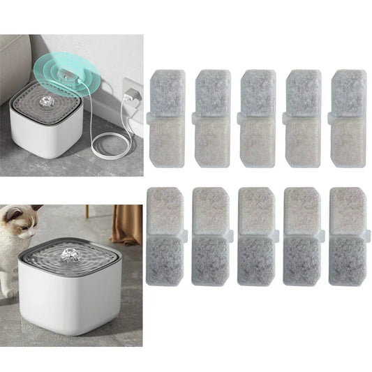 Cat Water Fountain Replacement Filters 10 Pack - We Wuv Pets
