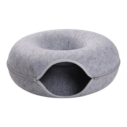 Round Felt Tunnel Bed for Cats & Small Pets - We Wuv Pets