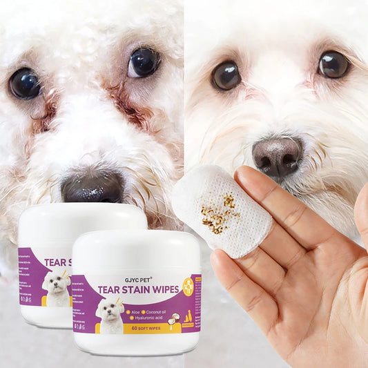 Gentle Pet Tear Stain Eye Wipes - We Wuv Pets