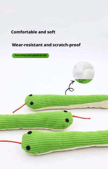 Snake-Shape Plush Cat Toy