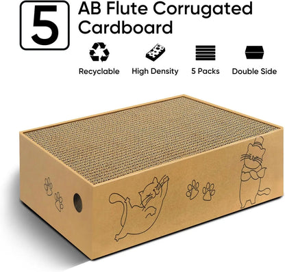 Cardboard Cat Scratcher Pads, 5 Pack - We Wuv Pets