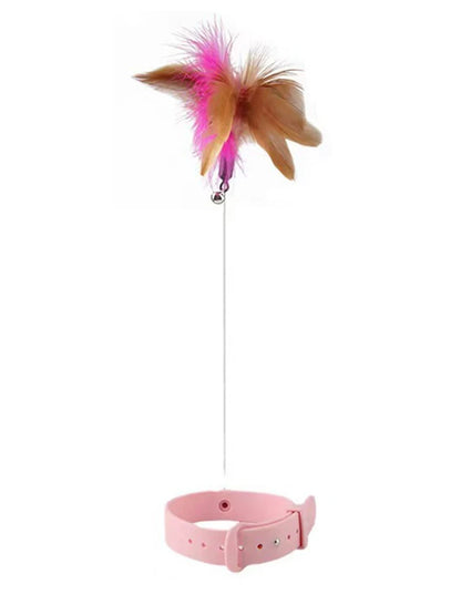 Feather Bell Cat Collar Toy