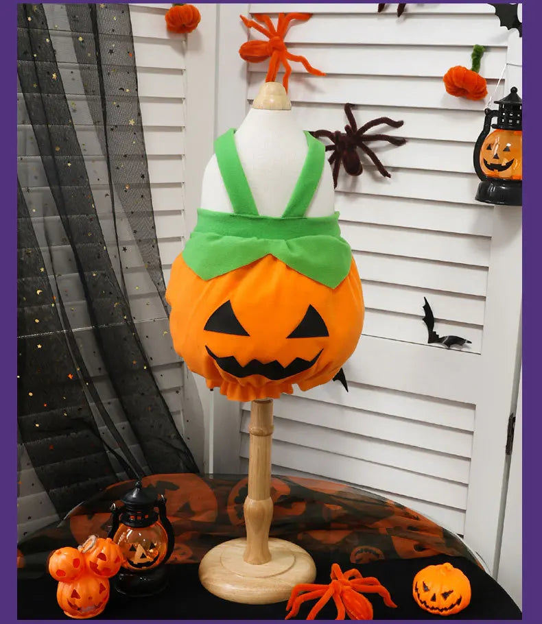 Pumpkin Overall Dress for Small Dogs and Cats