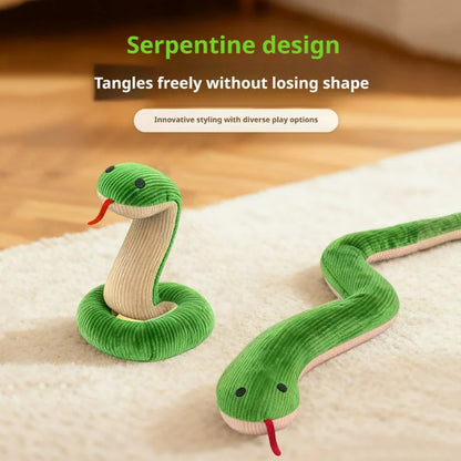 Snake-Shape Plush Cat Toy