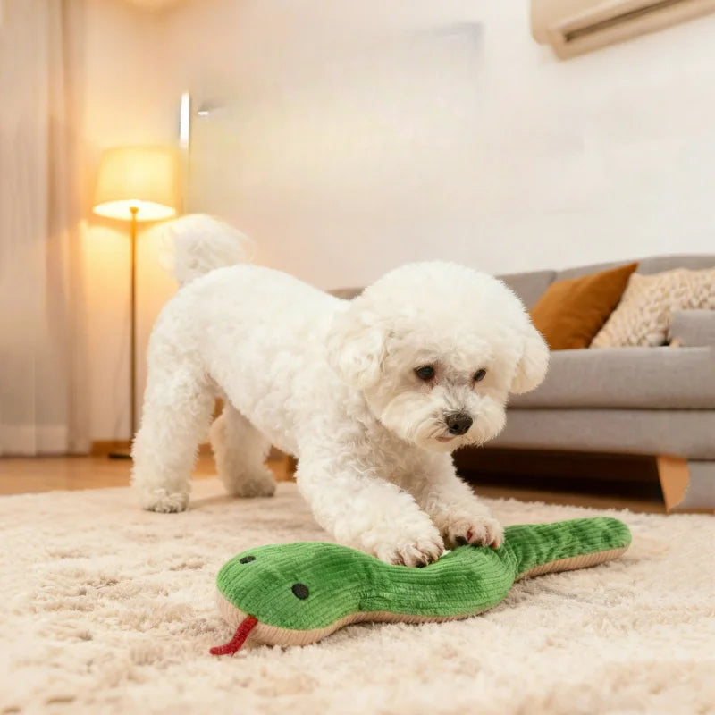 Snake-Shape Plush Cat Toy