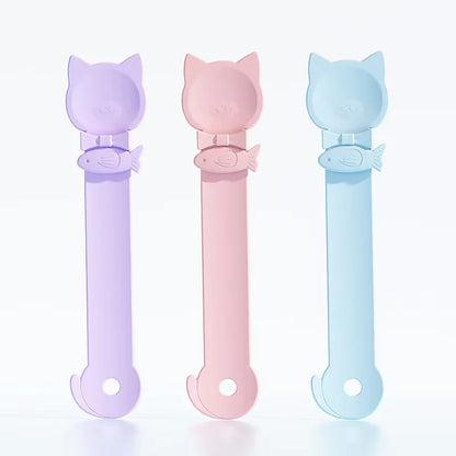 Long Handle Wet Food Feeder Spoon for Cats