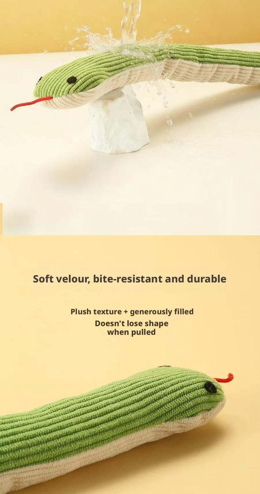 Snake-Shape Plush Cat Toy