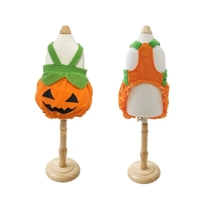 Pumpkin Overall Dress for Small Dogs & Cats - We Wuv Pets