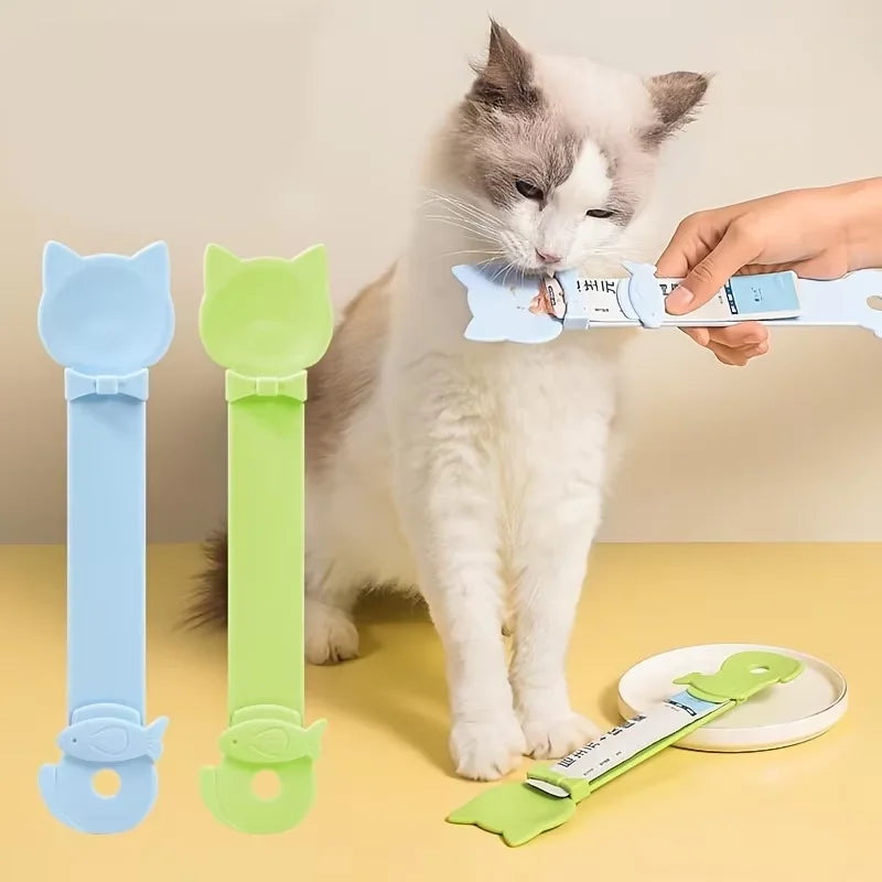 Long Handle Wet Food Feeder Spoon for Cats