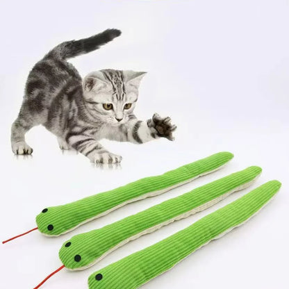 Snake-Shape Plush Cat Toy