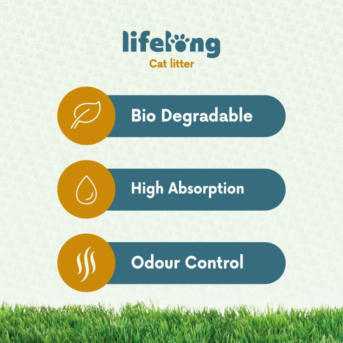 Lifelong Natural Clumping Corn Cat Litter 10L-25L - Highly Absorbent, Made in the UK