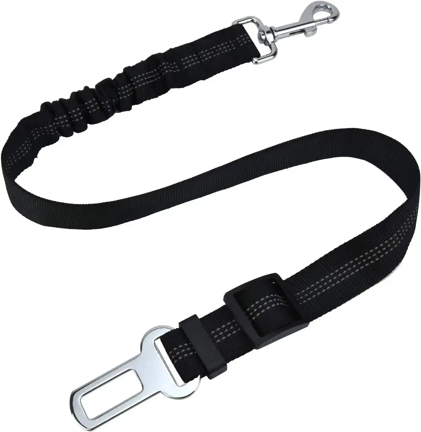High-Quality Adjustable Dog Car Safety Belt with Damping Feature and Reflective Line, Suitable for All Dog Sizes