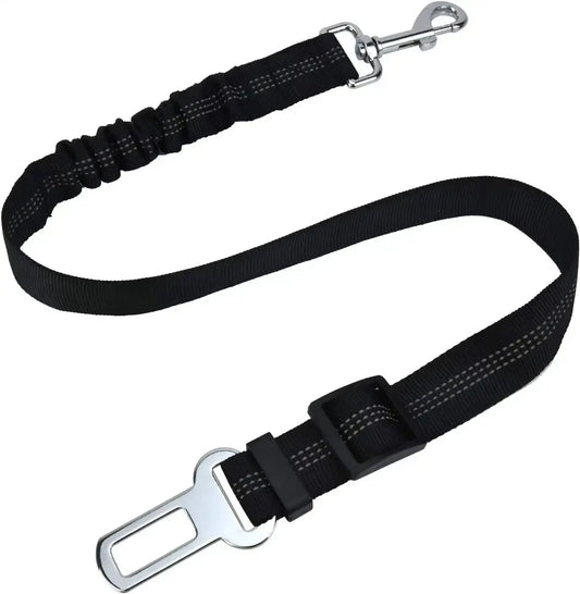 High-Quality Adjustable Dog Car Safety Belt with Damping Feature and Reflective Line, Suitable for All Dog Sizes