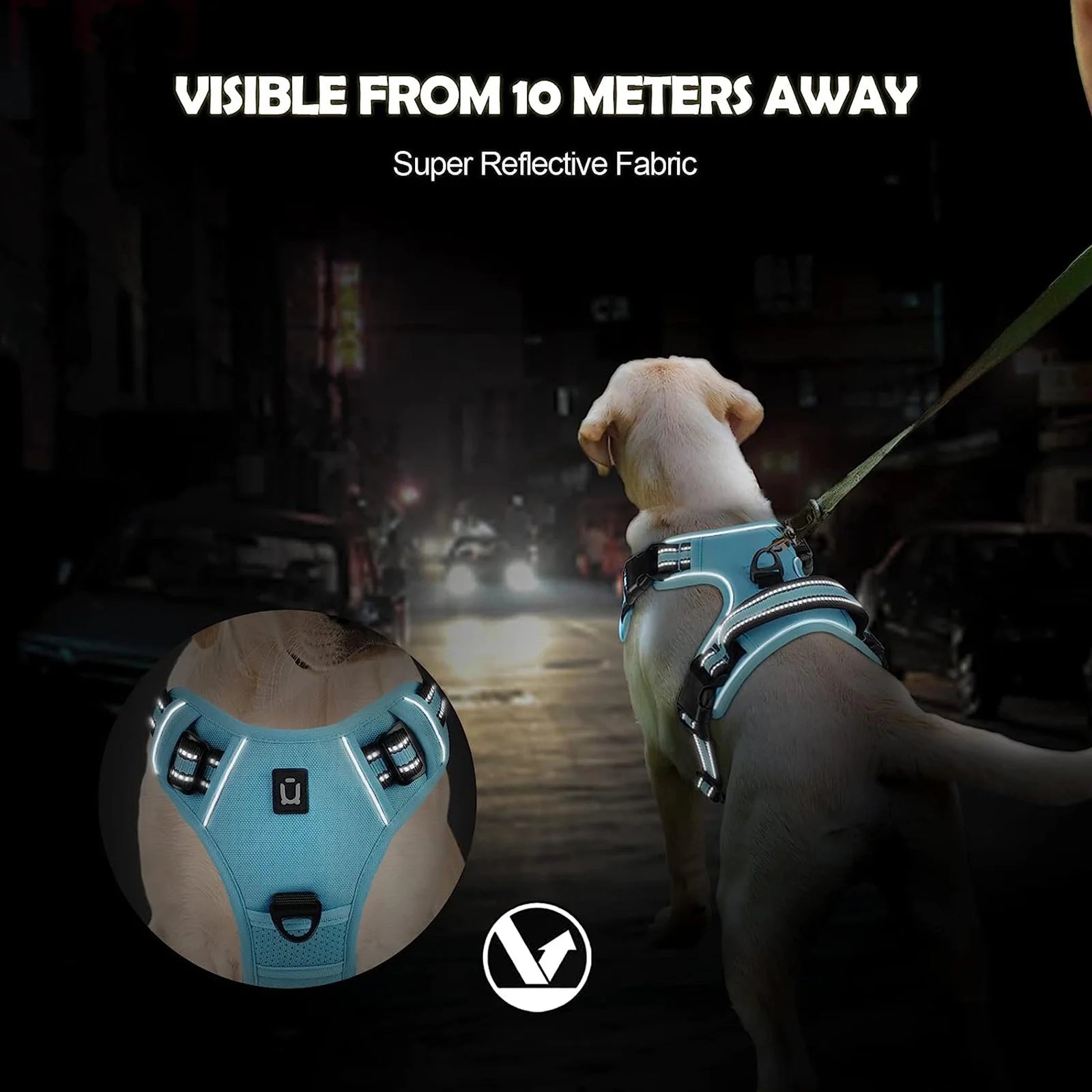 Adjustable Soft Padded No-Pull Dog Harness with Convenient Control Handle