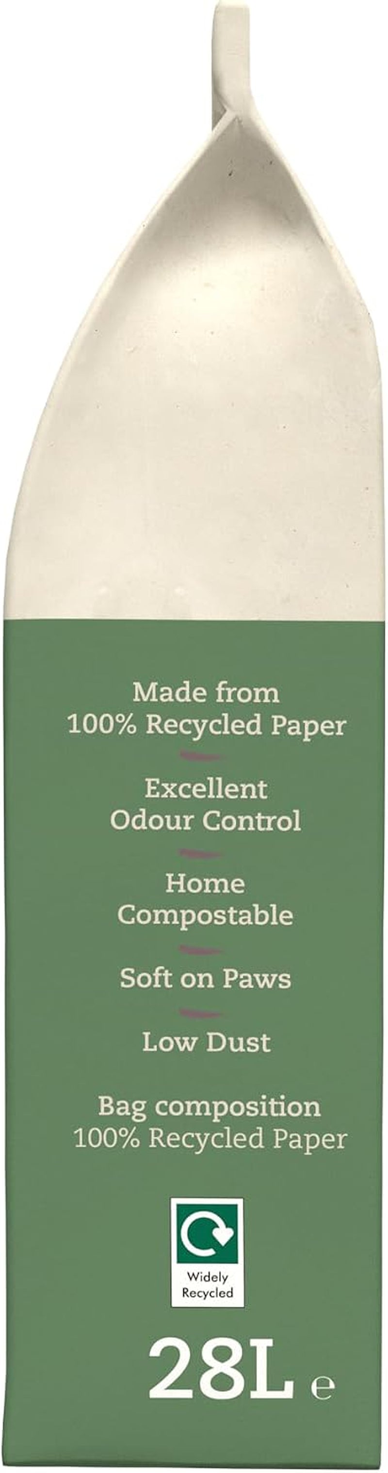 Recycled Paper Cat Litter Pellets - Biodegradable, Odour Control, Dust Free, Non Clumping - 28 Litre