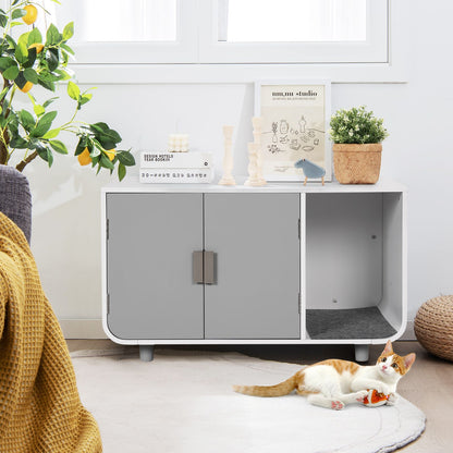 Cat Litter Box Enclosure Cabinet