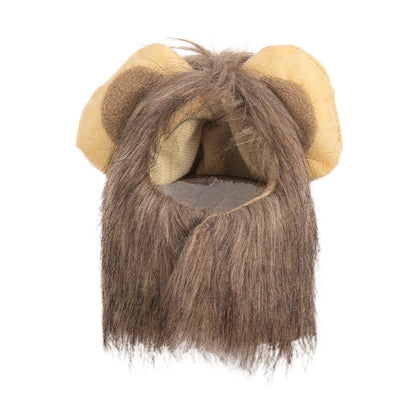 Lion Mane Wig Hat for Pets - Ideal for Dogs and Cats, Perfect for New Year Parties and Cosplay Costumes, Photo Prop Accessory
