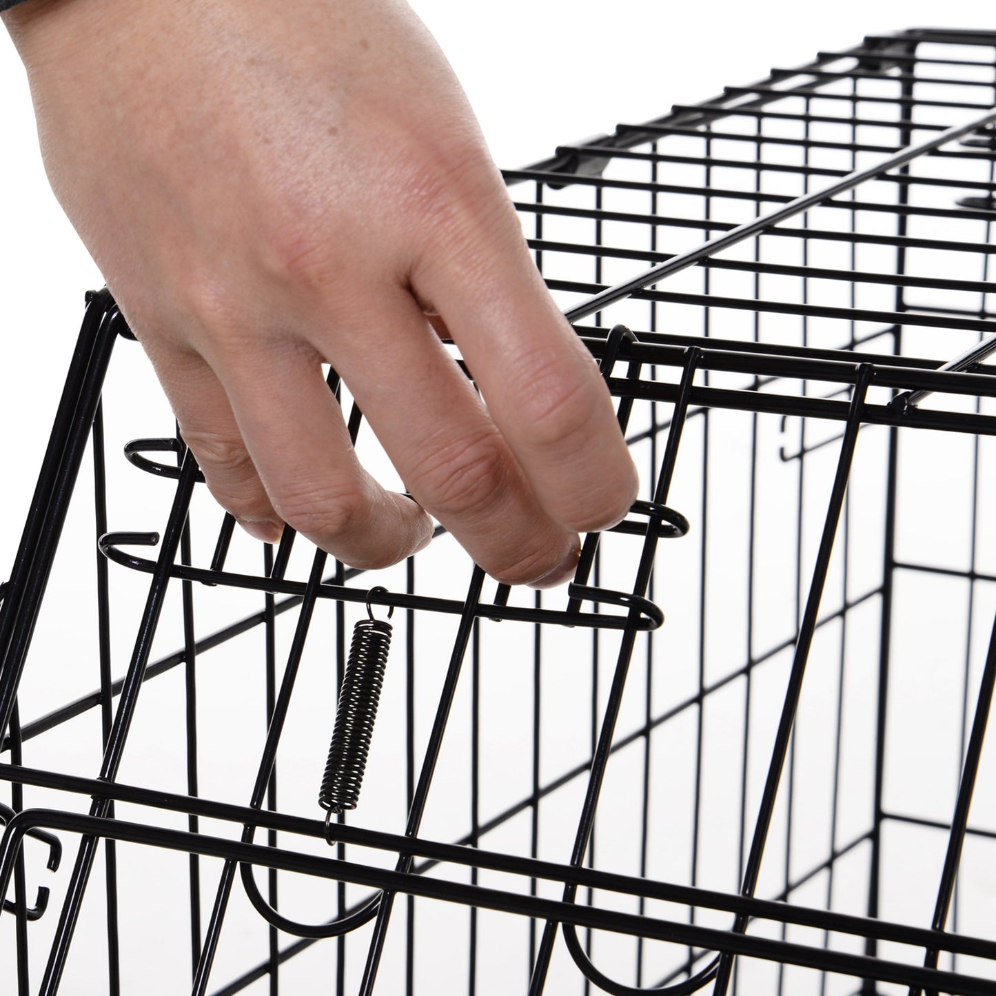 Metal Folding Dog Crate with Removable Tray - 78 x 47 x 55 cm