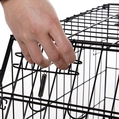 Metal Folding Dog Crate with Removable Tray - 78 x 47 x 55 cm