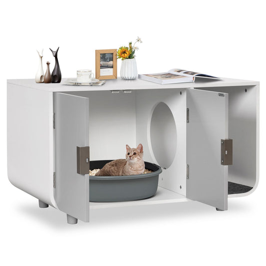 Cat Litter Box Enclosure Cabinet