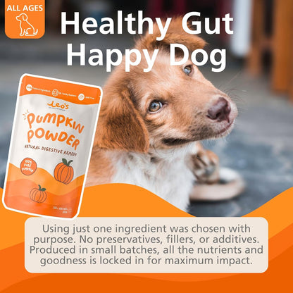 Pumpkin Powder for Dogs | 250G | 100% Pure Pumpkin Powder Dog Food Topper, Naturally Rich Fibre for Dogs | Dog Gut Health Probiotics | Probiotics for Dogs
