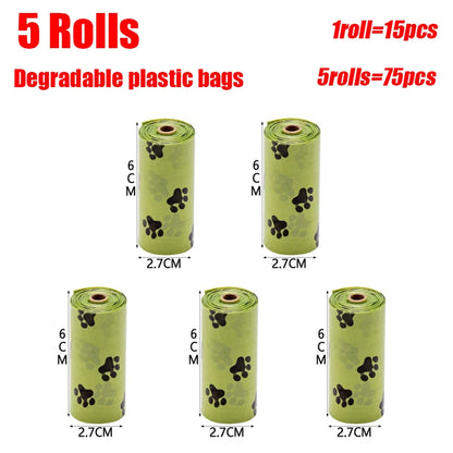 Portable Dog Waste Management Tool with Built-In Garbage Bag and No-Touch Design