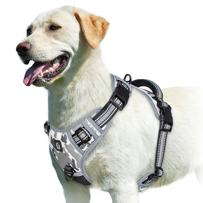 Adjustable Soft Padded No-Pull Dog Harness with Convenient Control Handle