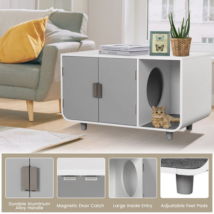 Cat Litter Box Enclosure Cabinet
