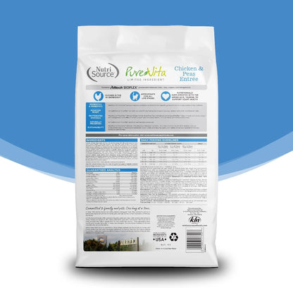 Pure Vita Grain-Free Dry Cat Food with Chicken and Peas, 6.6 lbs
