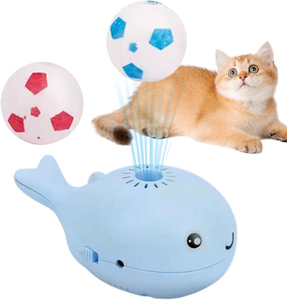 Interactive Battery-Operated Whale Floating Toy for Cats - Motion Activated Entertainment, Durable Design for All Breeds