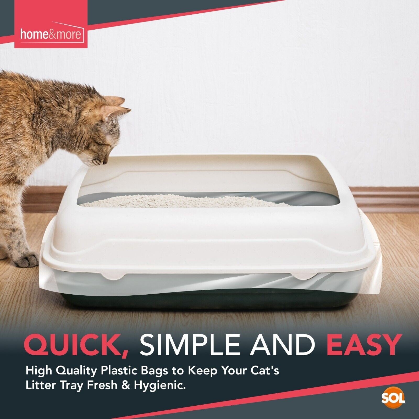 Extra Large Disposable Cat Litter Tray Liners 56X70Cm 