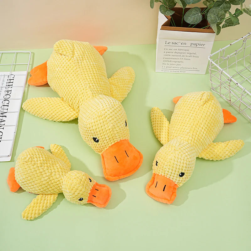 Little Yellow Duck, Durable Chew and Teething Sound Toy for Small to Medium Dogs, Pet Entertainment Gadget