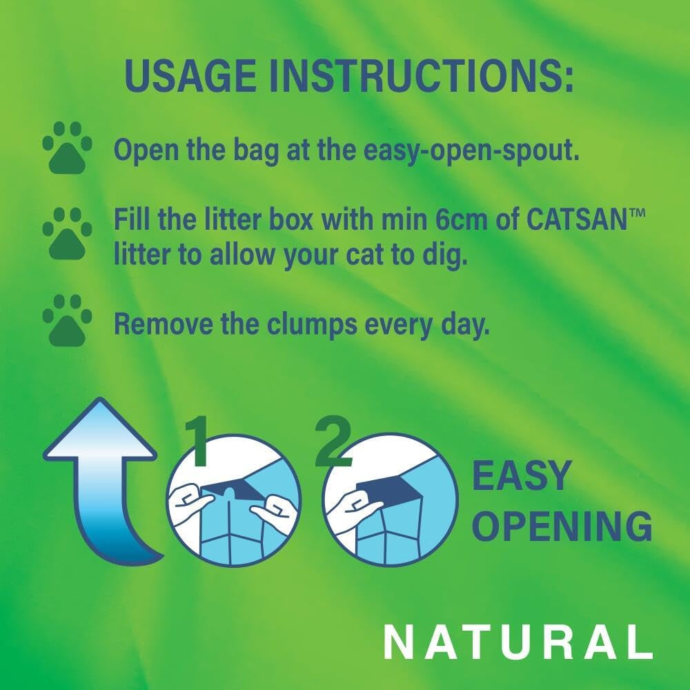 - Natural Clumping Cat Litter - 20 L - Biodegradable Extra Absorbent - No Smell - Bulk Cat Litter